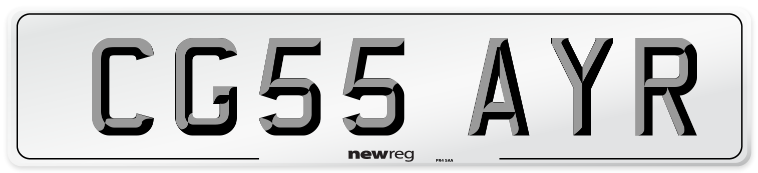 CG55 AYR Number Plate from New Reg
